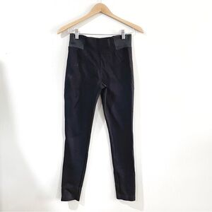 White + Warren Black Pull-On Stretch Pants Comfortable Luxury Leggings, Women S